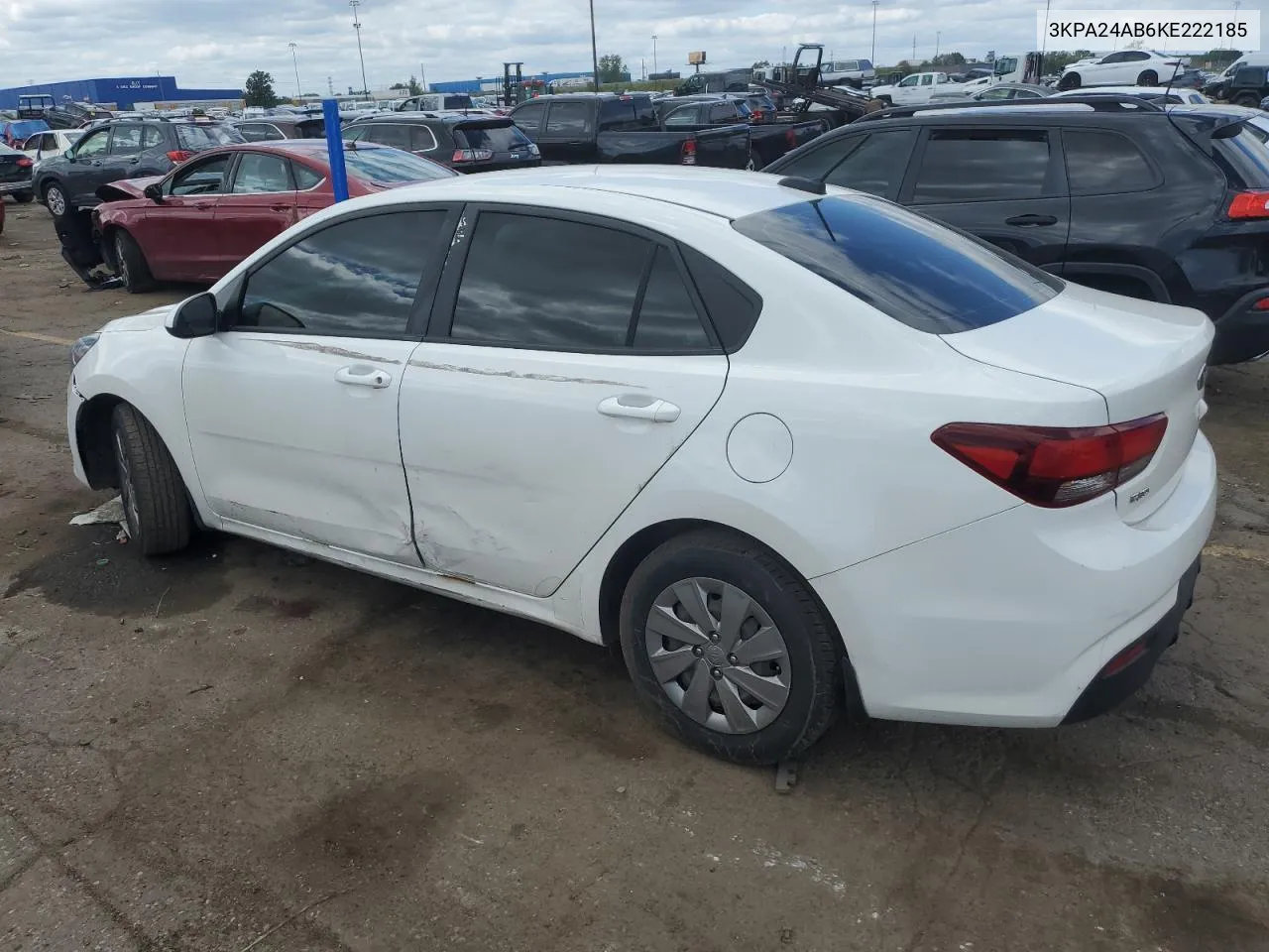 2019 Kia Rio S VIN: 3KPA24AB6KE222185 Lot: 66900974