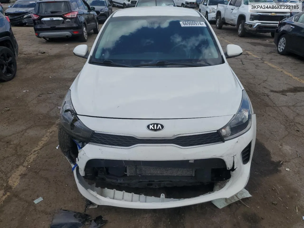 2019 Kia Rio S VIN: 3KPA24AB6KE222185 Lot: 66900974