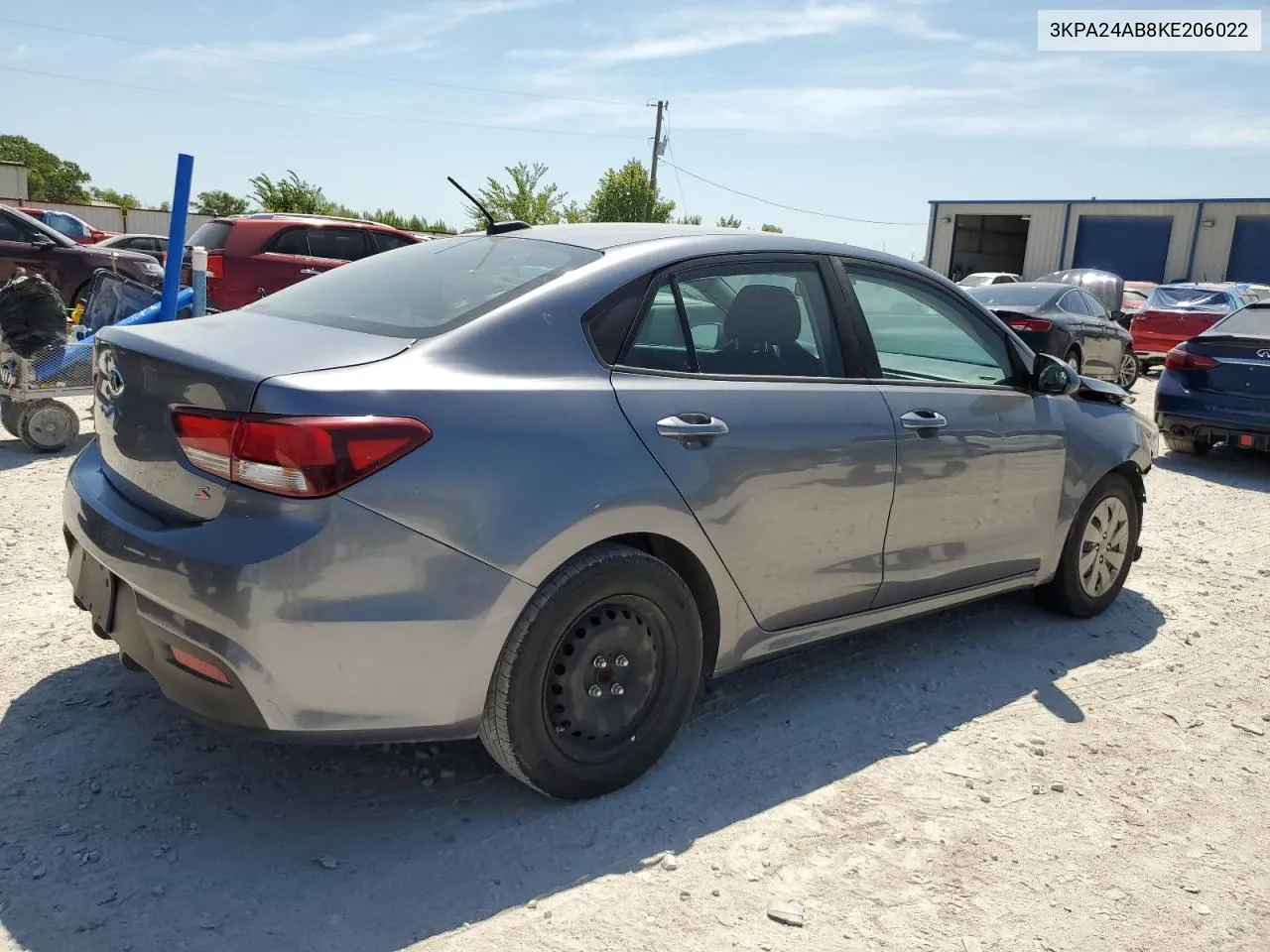 3KPA24AB8KE206022 2019 Kia Rio S