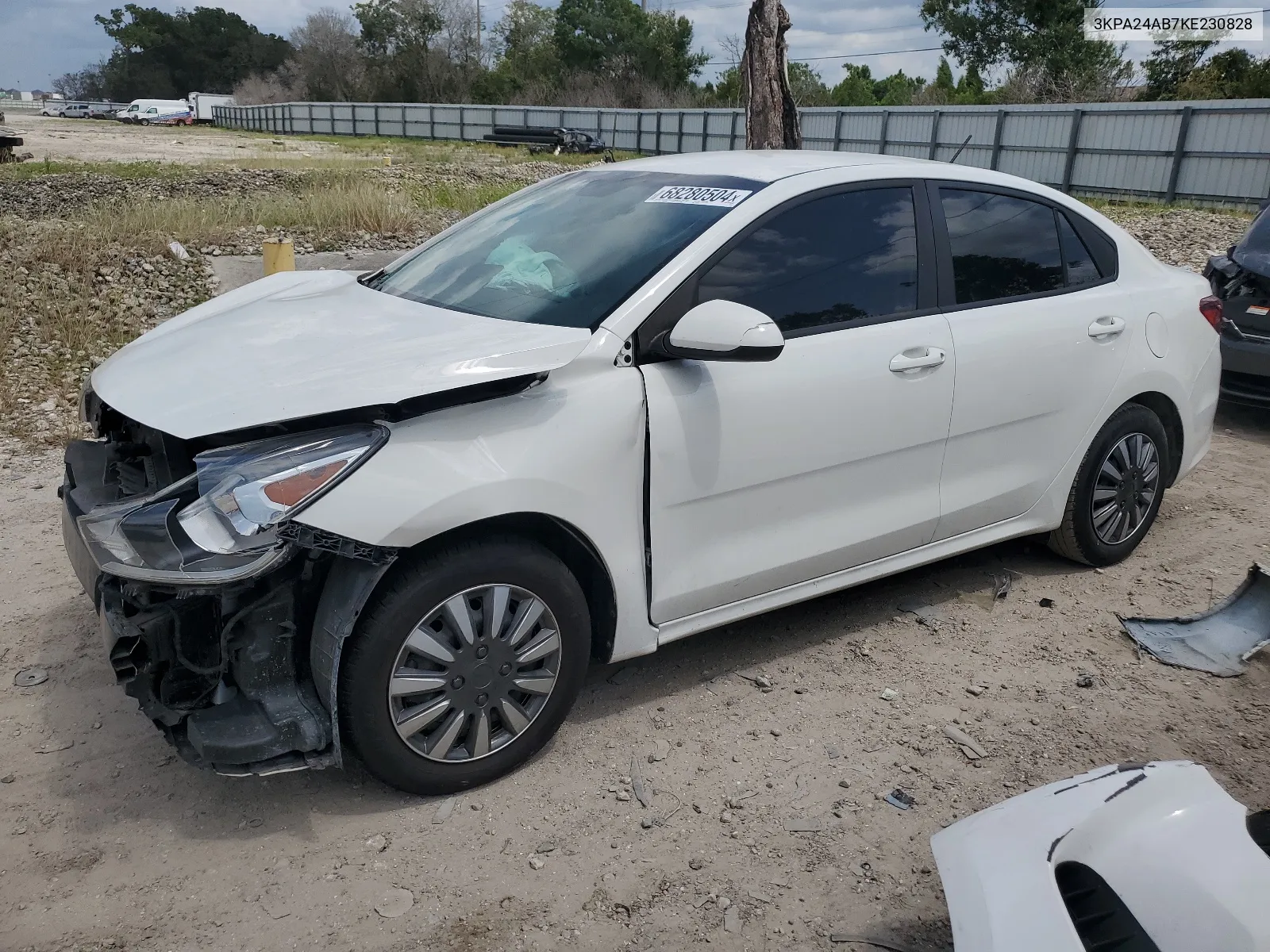 2019 Kia Rio S VIN: 3KPA24AB7KE230828 Lot: 68280504