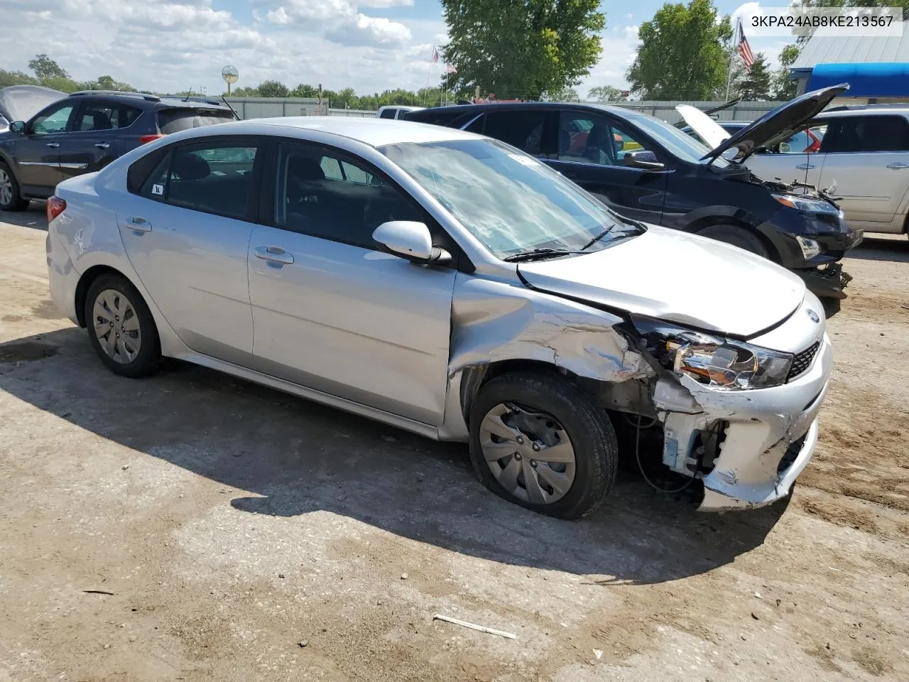 2019 Kia Rio S VIN: 3KPA24AB8KE213567 Lot: 69401694