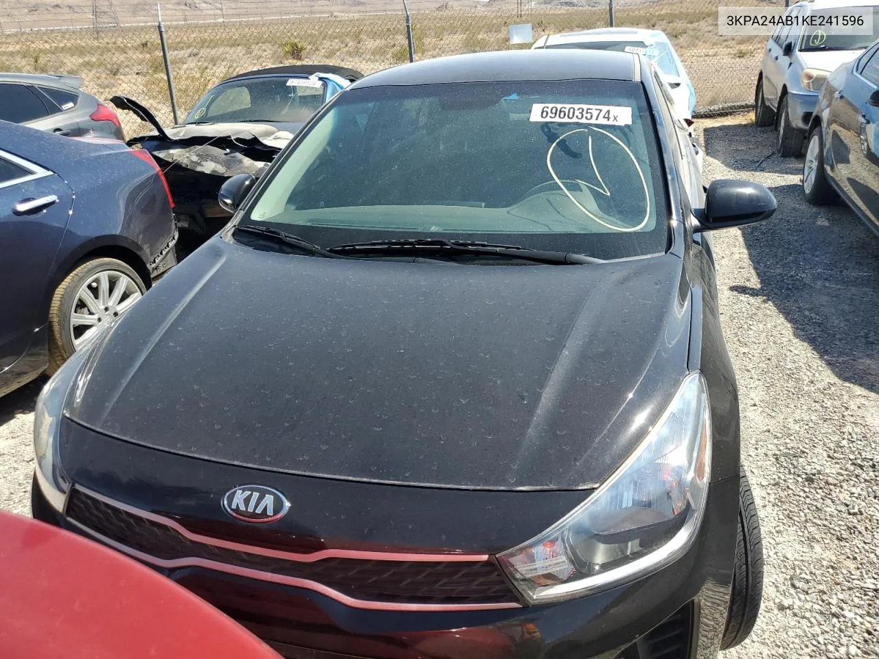 2019 Kia Rio S VIN: 3KPA24AB1KE241596 Lot: 69603574