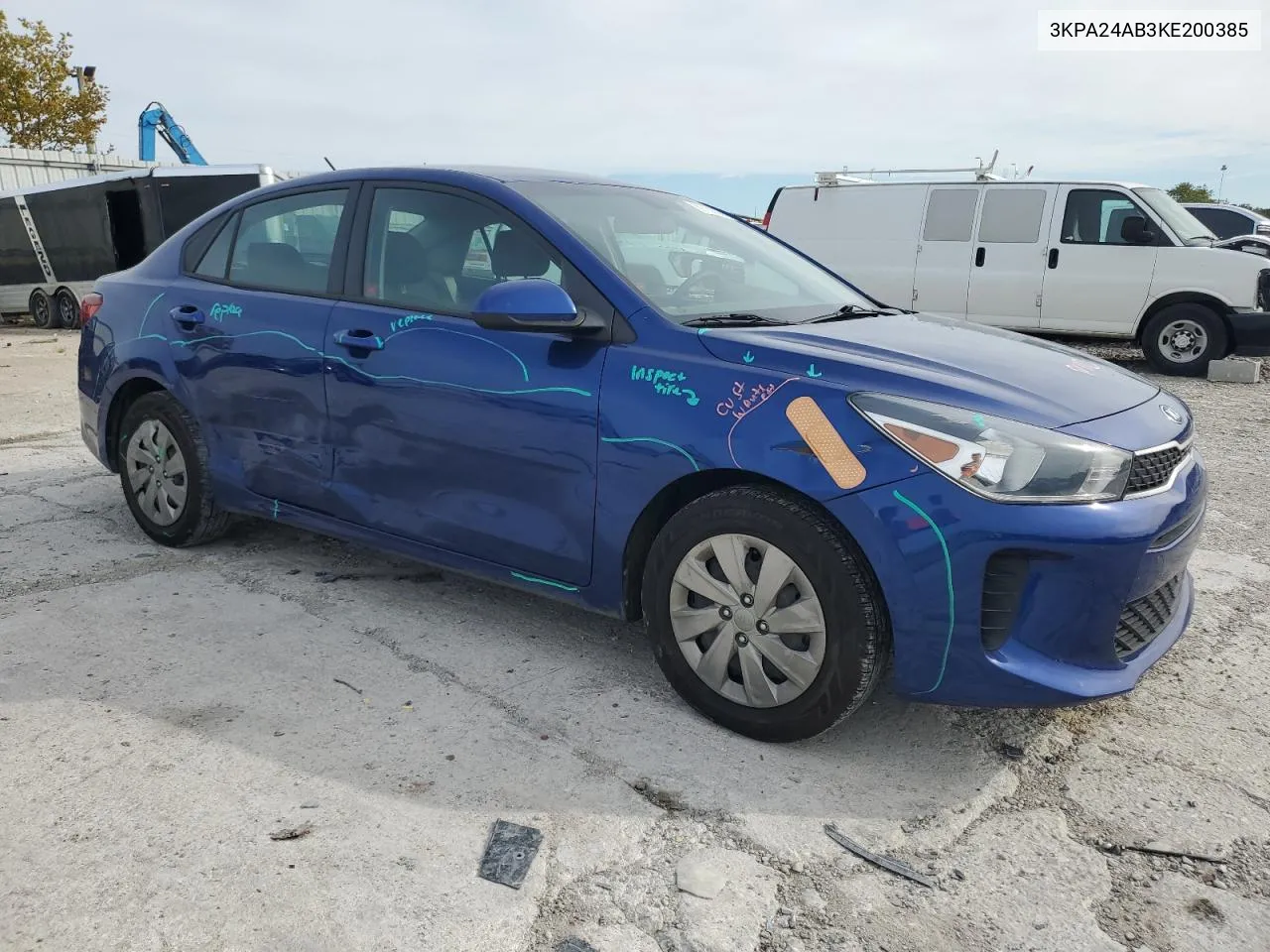 2019 Kia Rio S VIN: 3KPA24AB3KE200385 Lot: 69758844