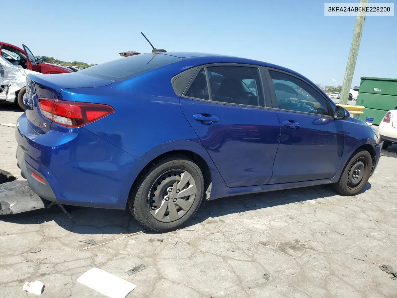 2019 Kia Rio S VIN: 3KPA24AB6KE228200 Lot: 70331104