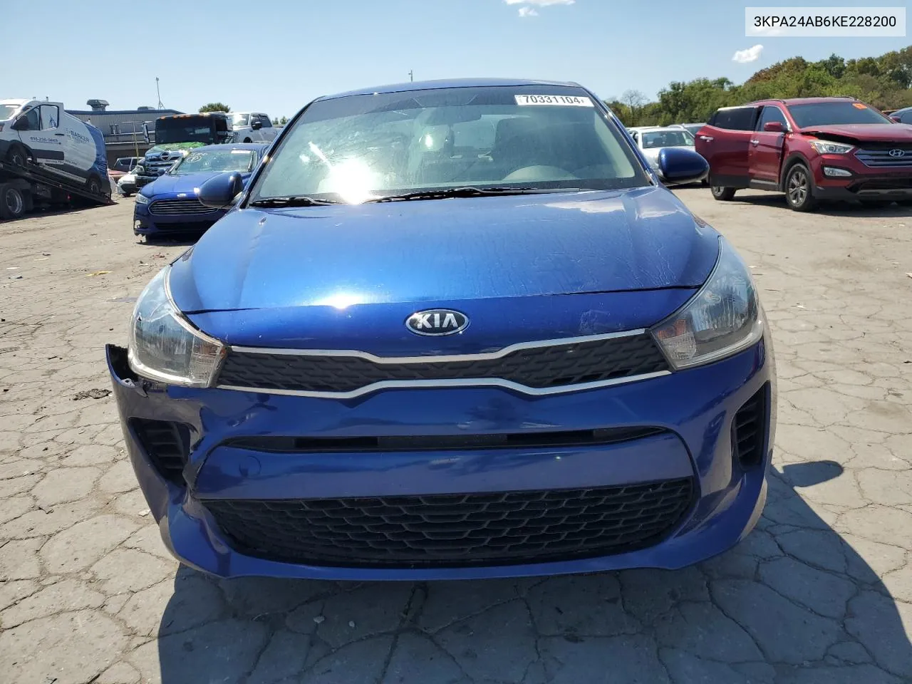 2019 Kia Rio S VIN: 3KPA24AB6KE228200 Lot: 70331104