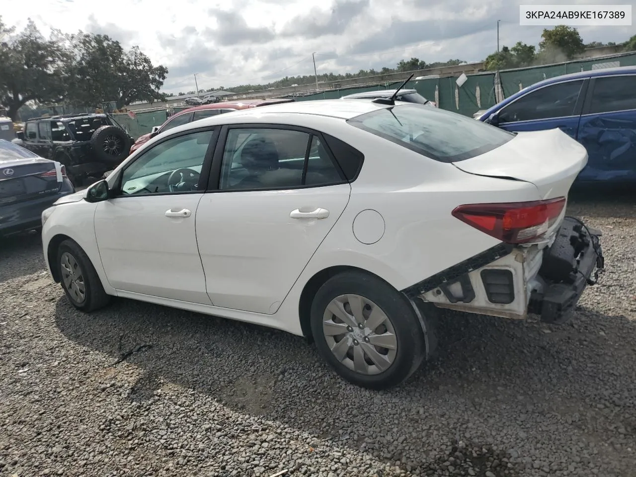 2019 Kia Rio S VIN: 3KPA24AB9KE167389 Lot: 70964964