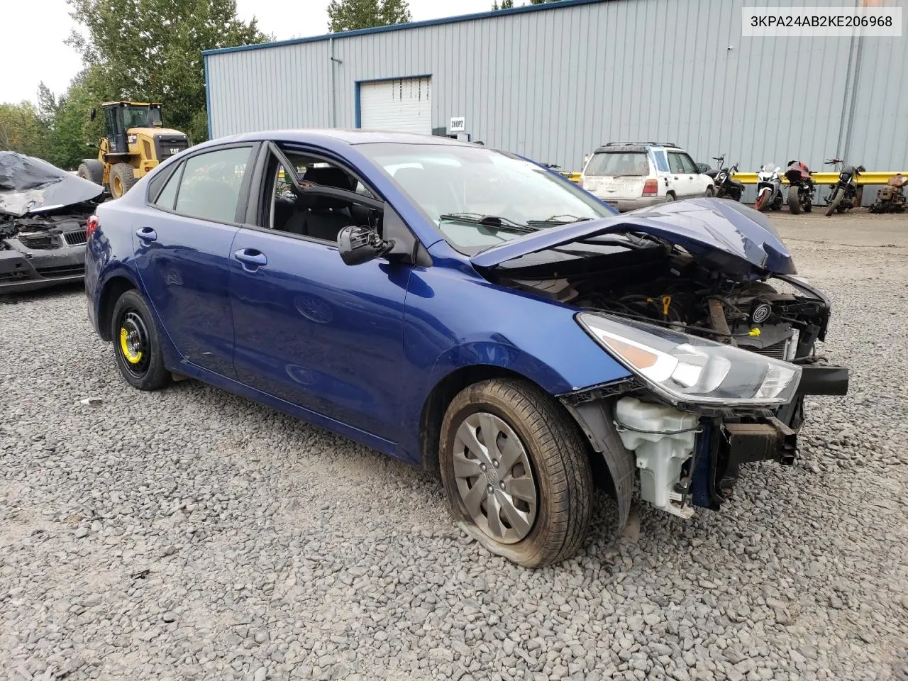 2019 Kia Rio S VIN: 3KPA24AB2KE206968 Lot: 71034314