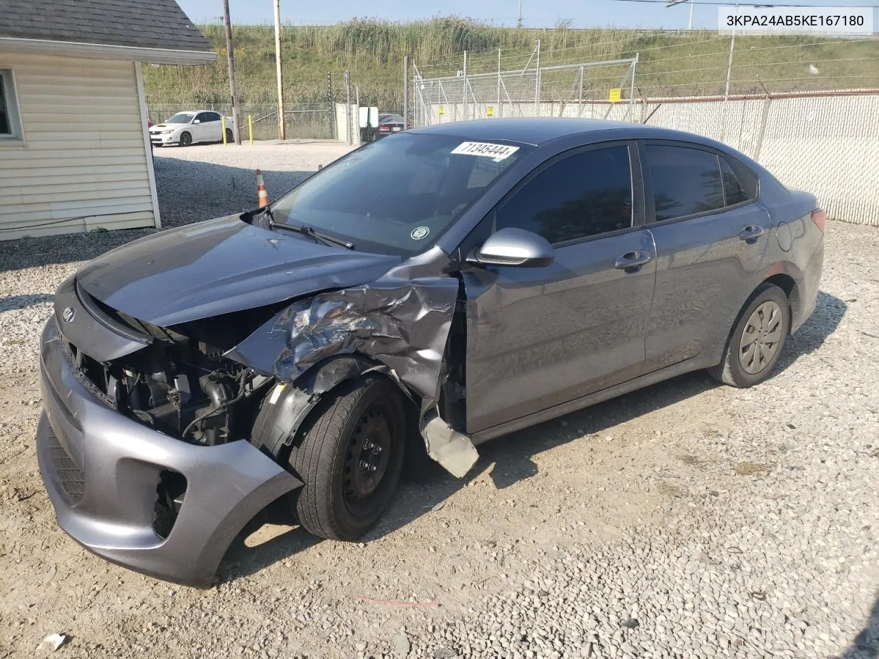 2019 Kia Rio S VIN: 3KPA24AB5KE167180 Lot: 71345444