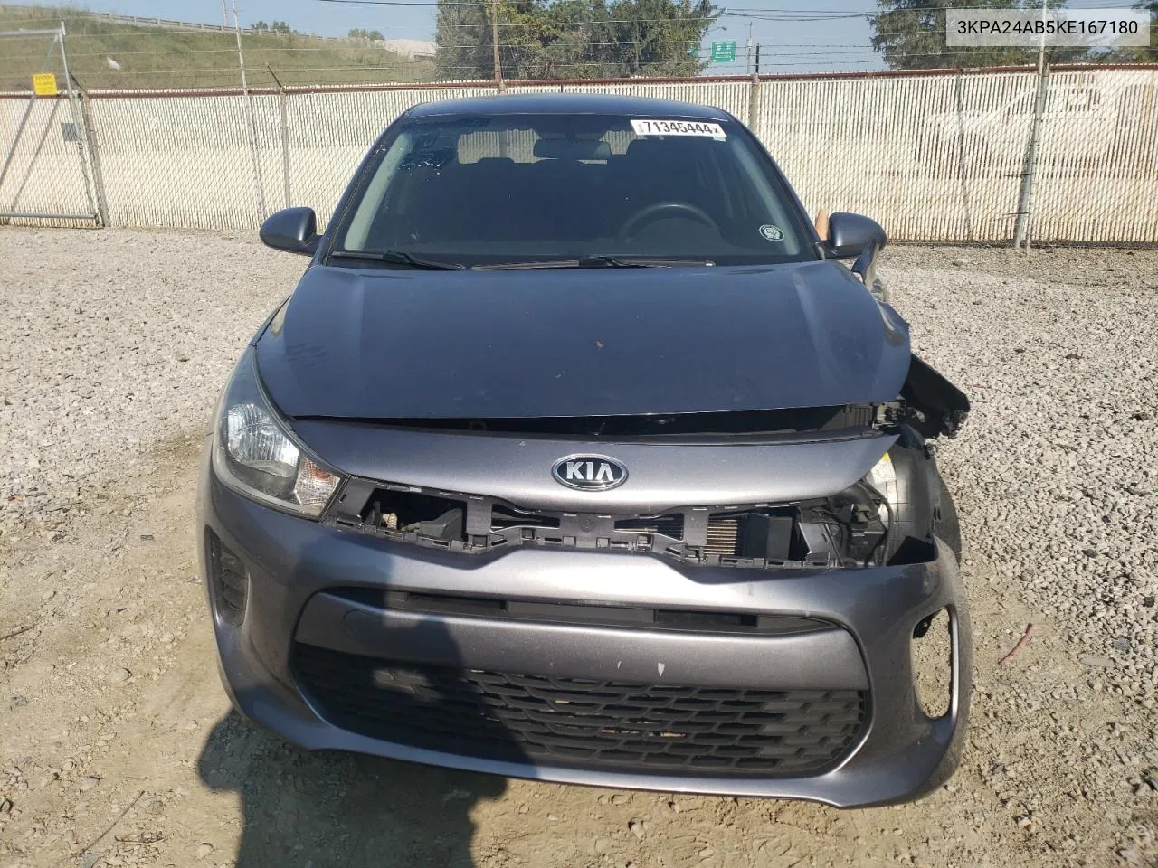 2019 Kia Rio S VIN: 3KPA24AB5KE167180 Lot: 71345444