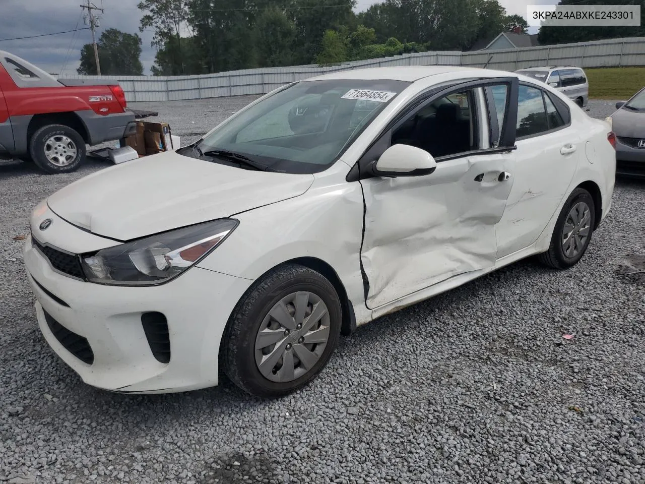 2019 Kia Rio S VIN: 3KPA24ABXKE243301 Lot: 71564854