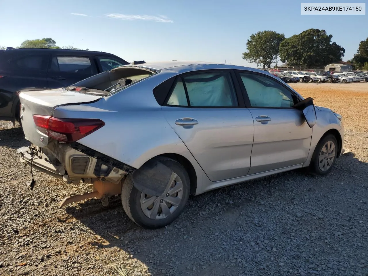 2019 Kia Rio S VIN: 3KPA24AB9KE174150 Lot: 72049914