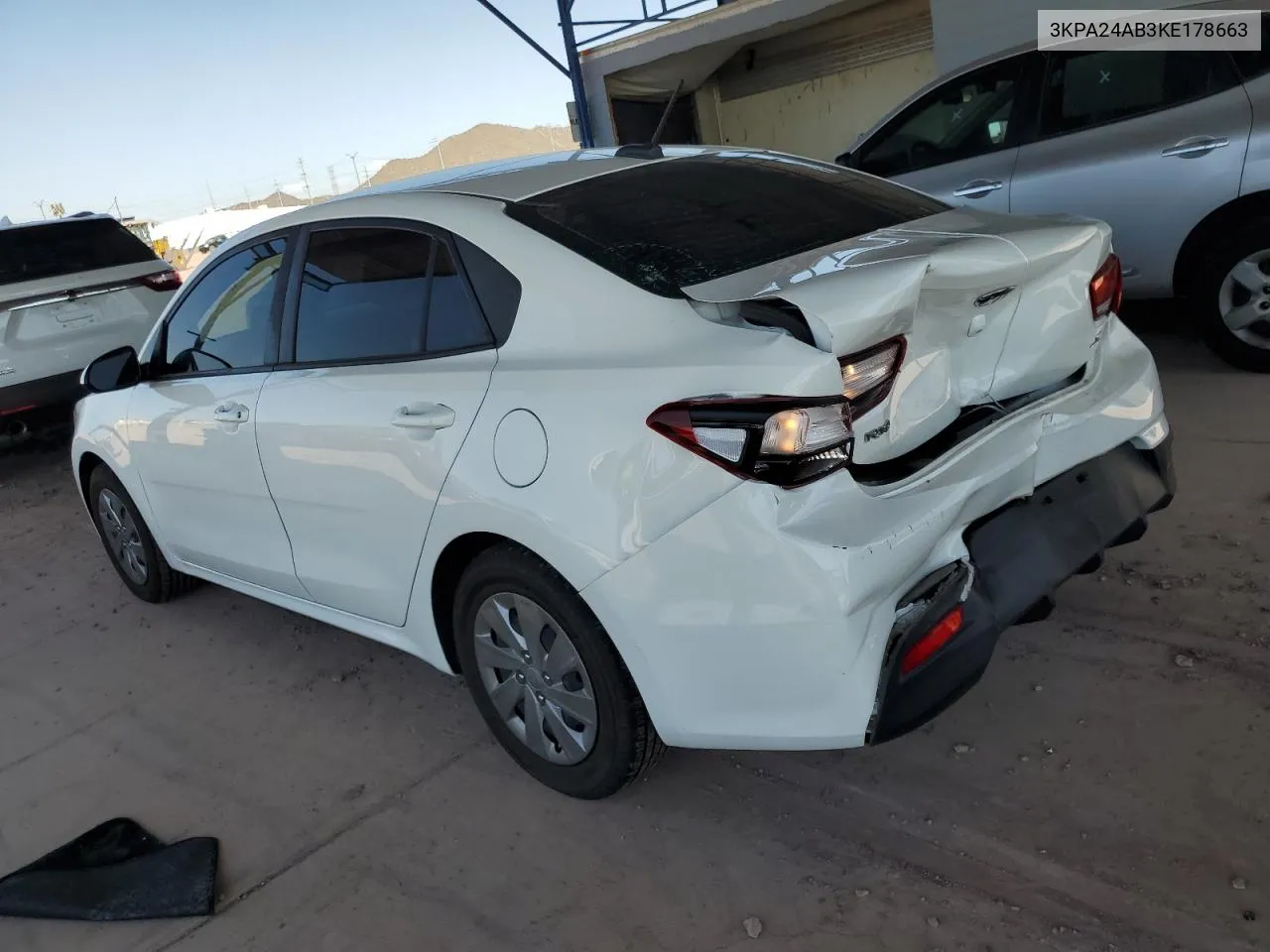 2019 Kia Rio S VIN: 3KPA24AB3KE178663 Lot: 73880444