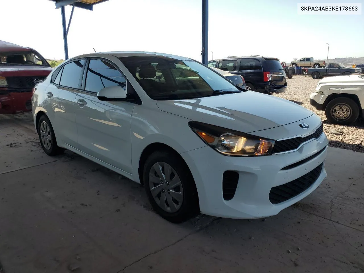 2019 Kia Rio S VIN: 3KPA24AB3KE178663 Lot: 73880444