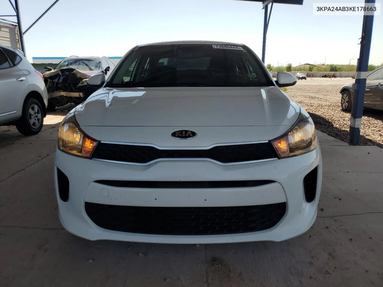 3KPA24AB3KE178663 2019 Kia Rio S