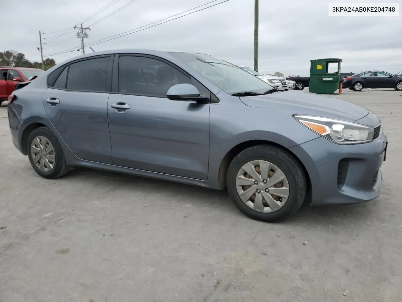 2019 Kia Rio S VIN: 3KPA24AB0KE204748 Lot: 74081744