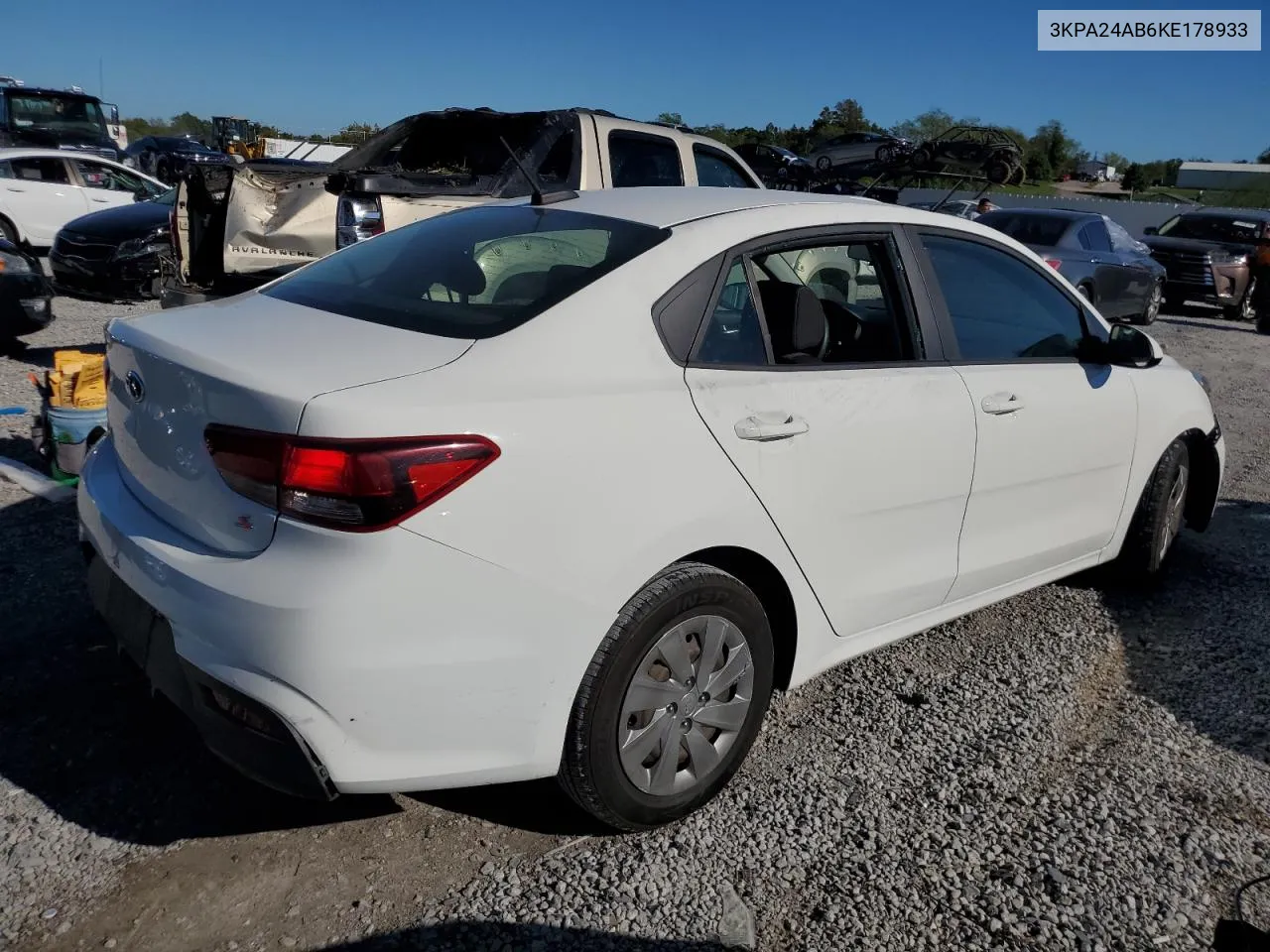 2019 Kia Rio S VIN: 3KPA24AB6KE178933 Lot: 74086004