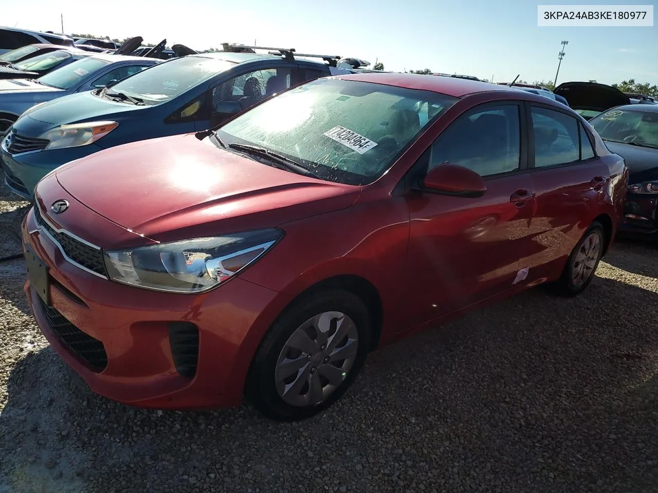 2019 Kia Rio S VIN: 3KPA24AB3KE180977 Lot: 74204964