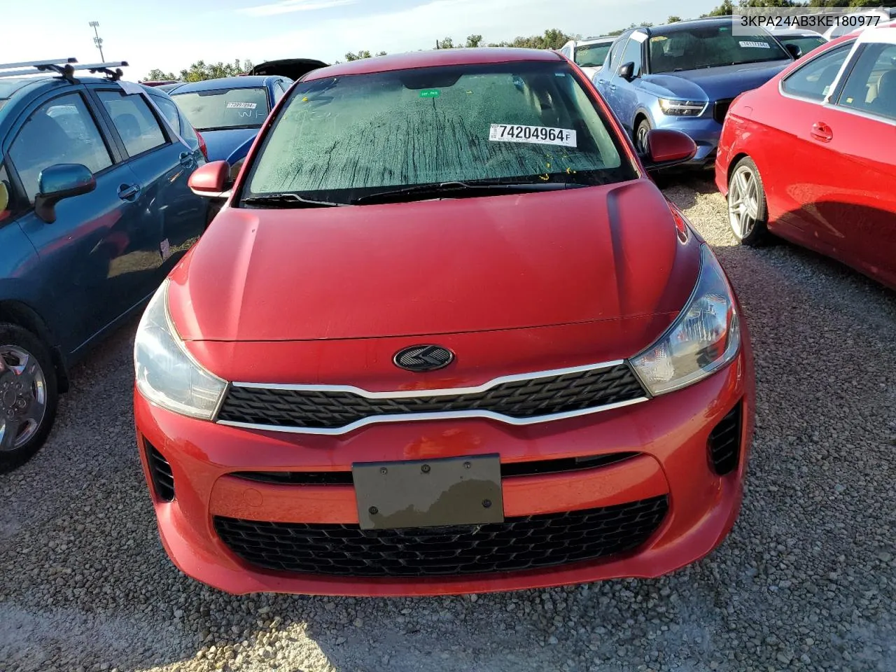 2019 Kia Rio S VIN: 3KPA24AB3KE180977 Lot: 74204964