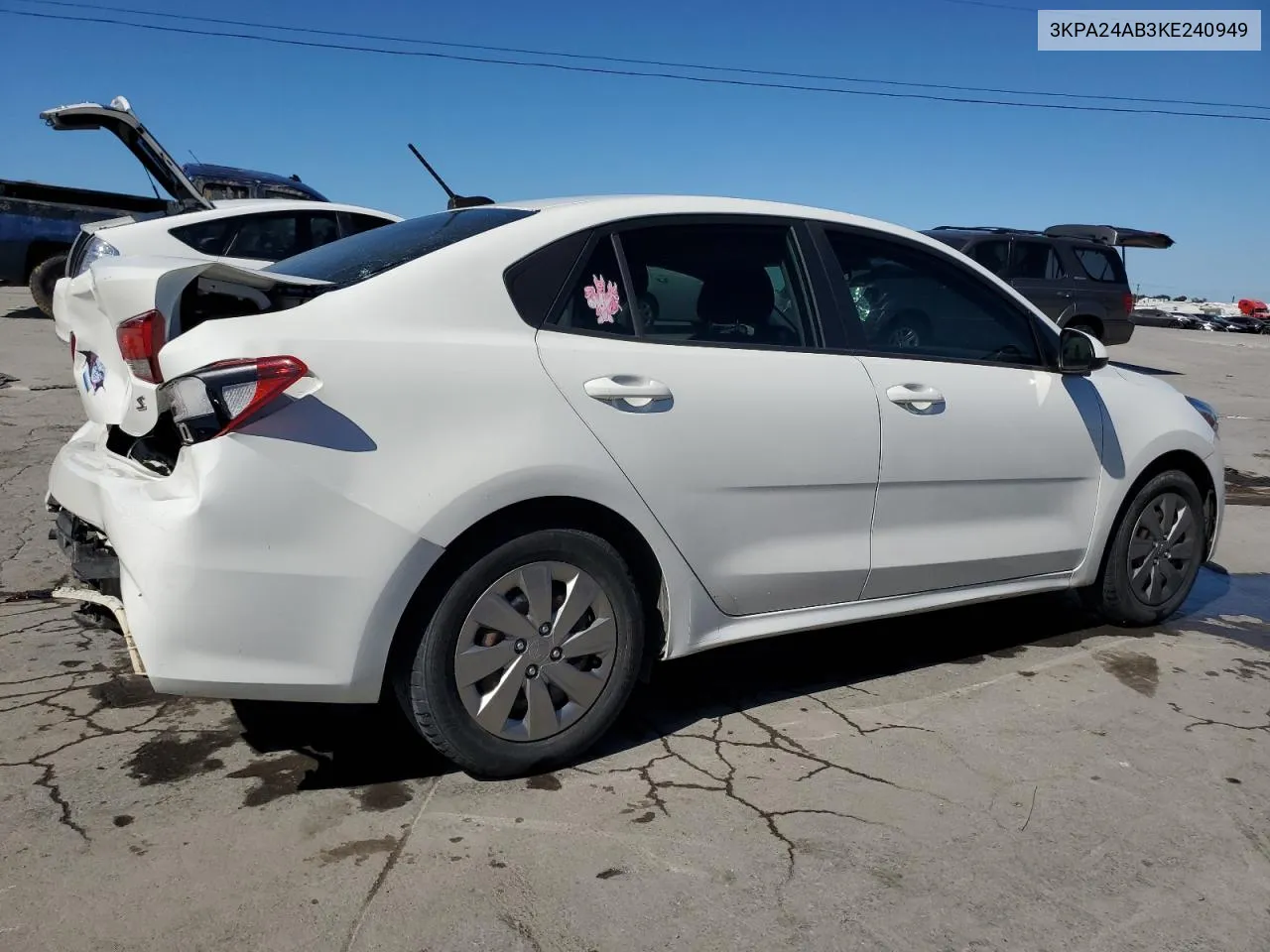 2019 Kia Rio S VIN: 3KPA24AB3KE240949 Lot: 74628924