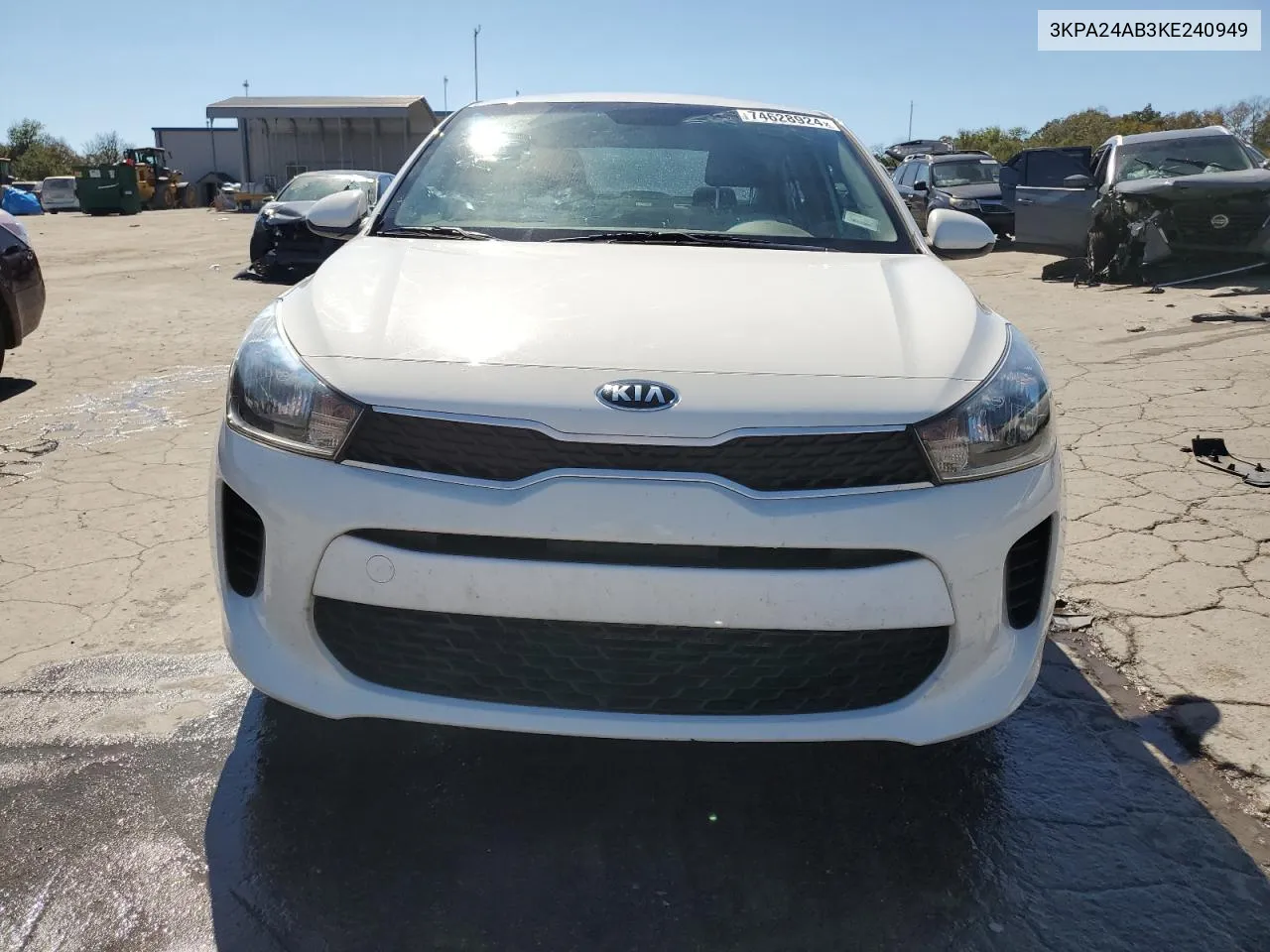 2019 Kia Rio S VIN: 3KPA24AB3KE240949 Lot: 74628924