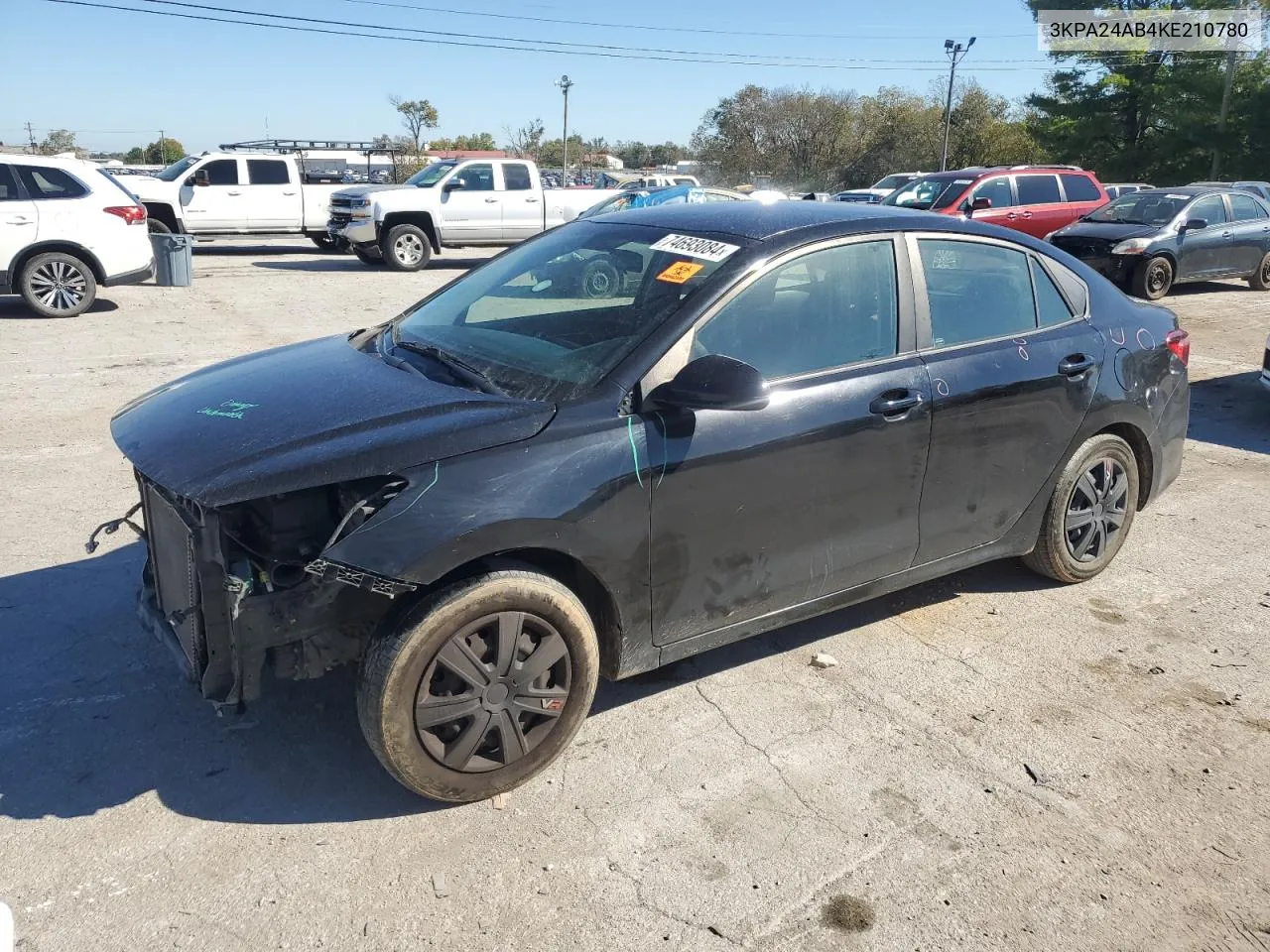 2019 Kia Rio S VIN: 3KPA24AB4KE210780 Lot: 74693084