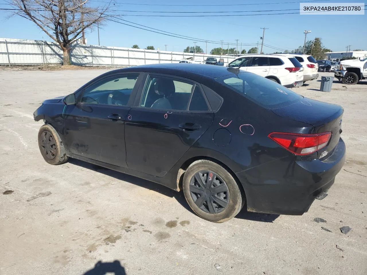 2019 Kia Rio S VIN: 3KPA24AB4KE210780 Lot: 74693084