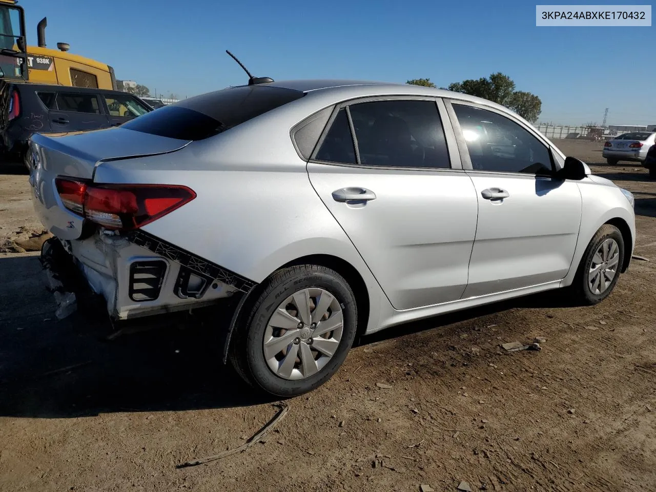 2019 Kia Rio S VIN: 3KPA24ABXKE170432 Lot: 74722904