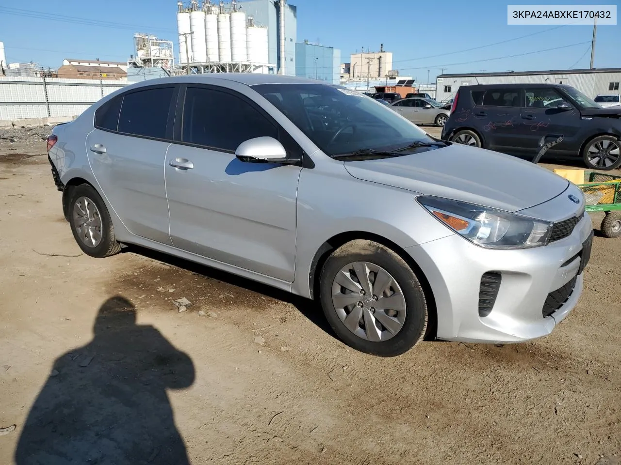 2019 Kia Rio S VIN: 3KPA24ABXKE170432 Lot: 74722904