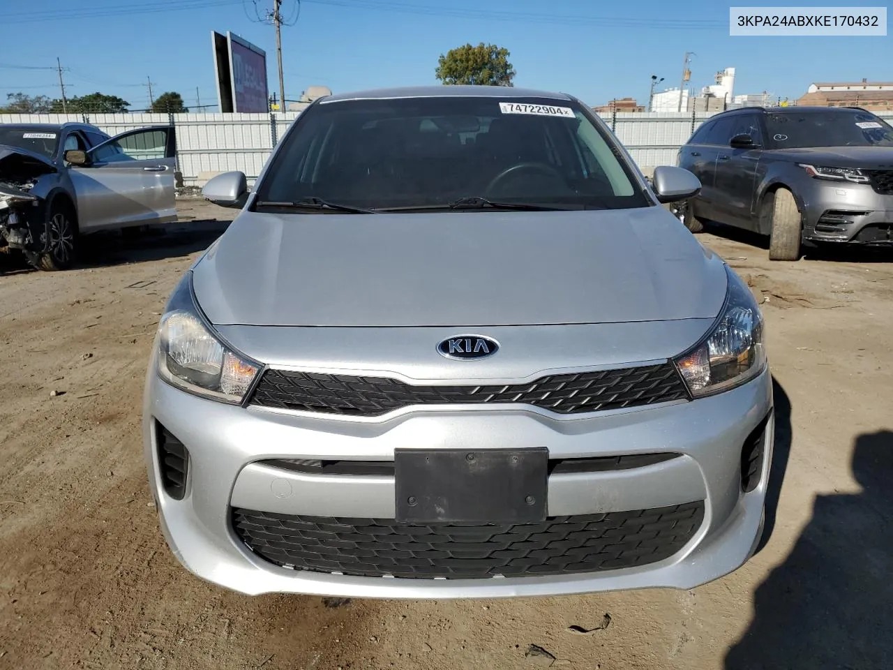 2019 Kia Rio S VIN: 3KPA24ABXKE170432 Lot: 74722904