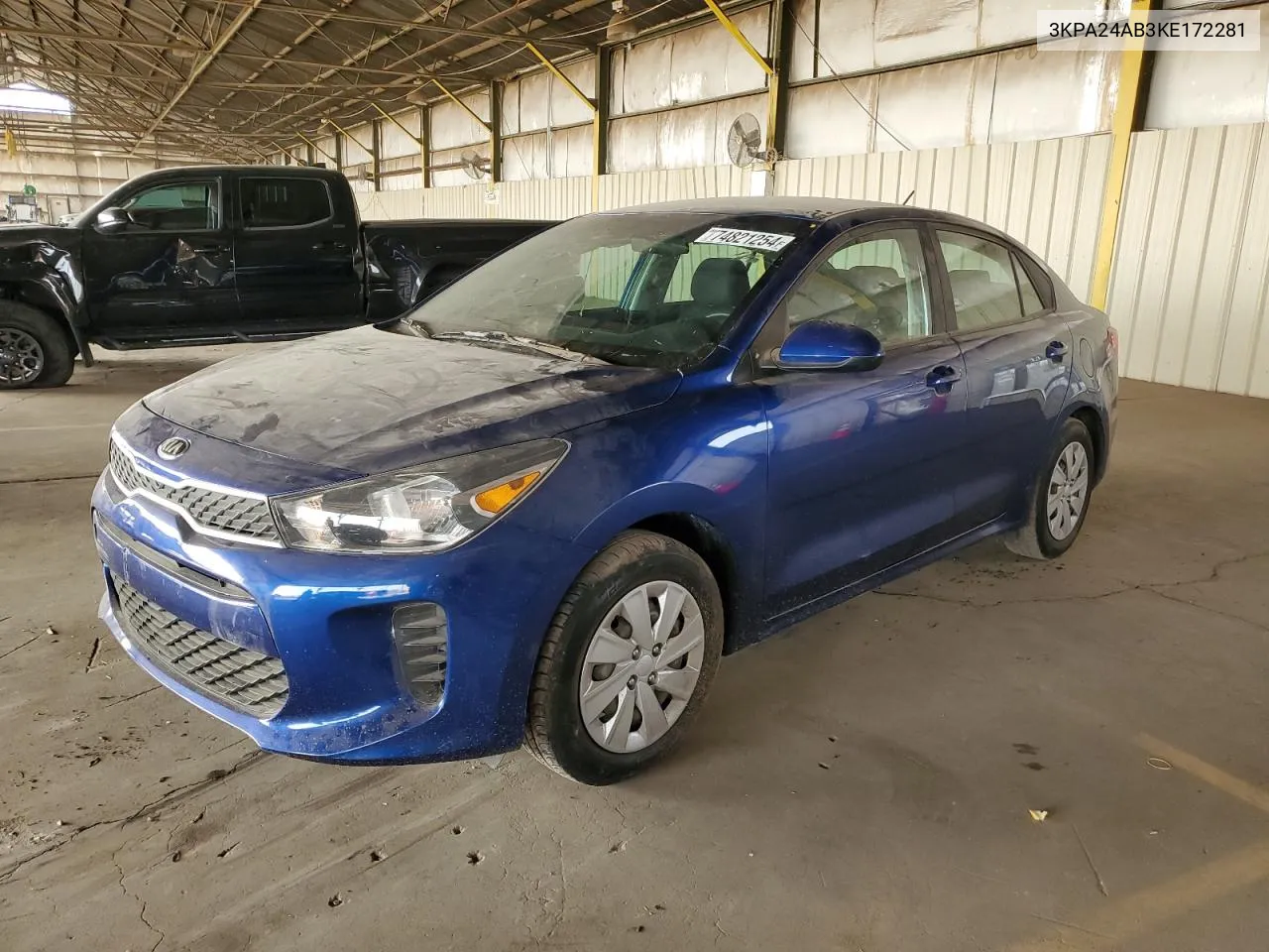 2019 Kia Rio S VIN: 3KPA24AB3KE172281 Lot: 74821254