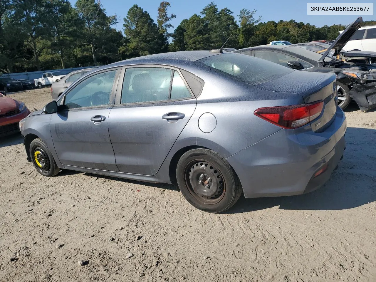 2019 Kia Rio S VIN: 3KPA24AB6KE253677 Lot: 74889084