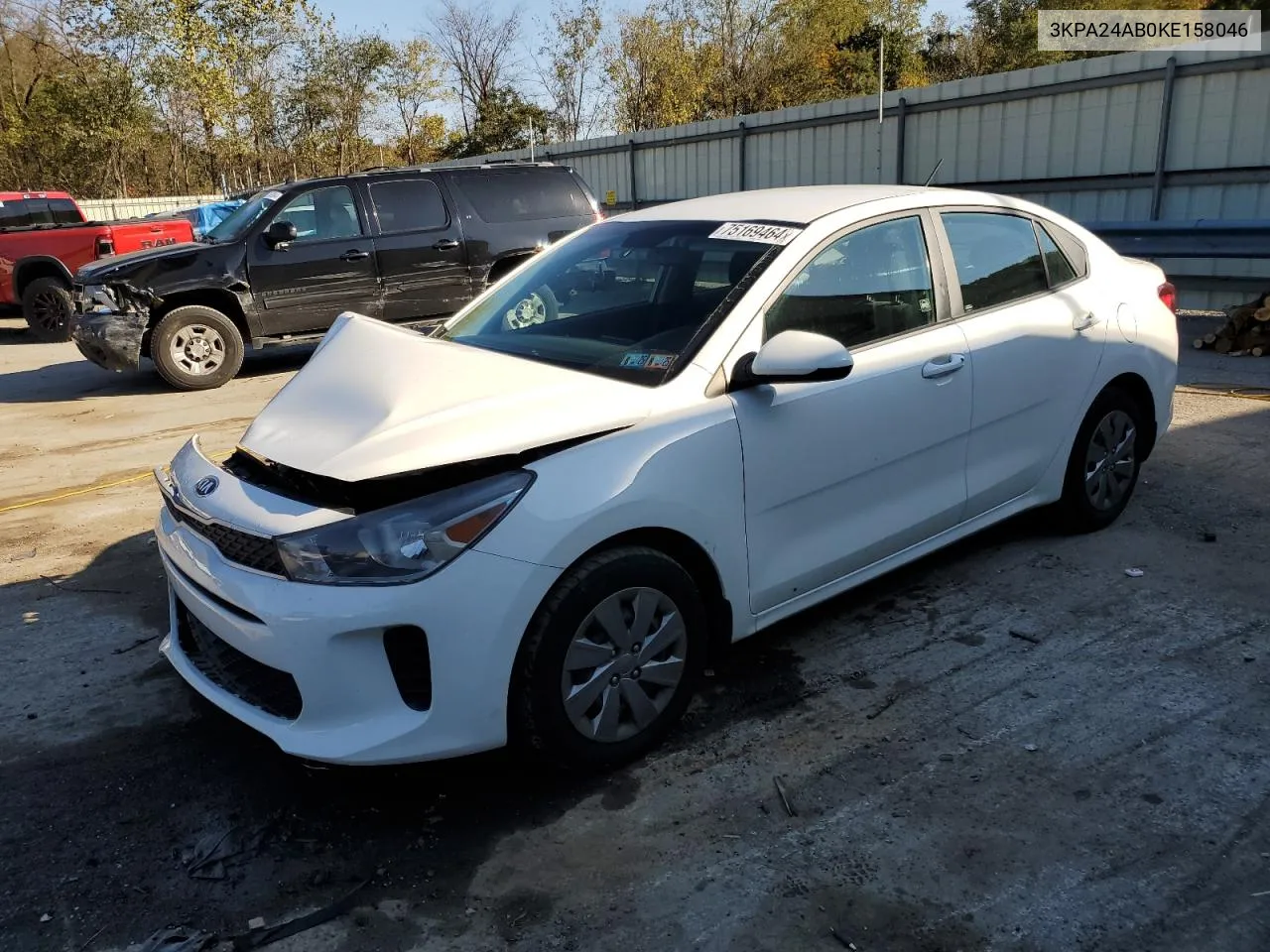 2019 Kia Rio S VIN: 3KPA24AB0KE158046 Lot: 75169464