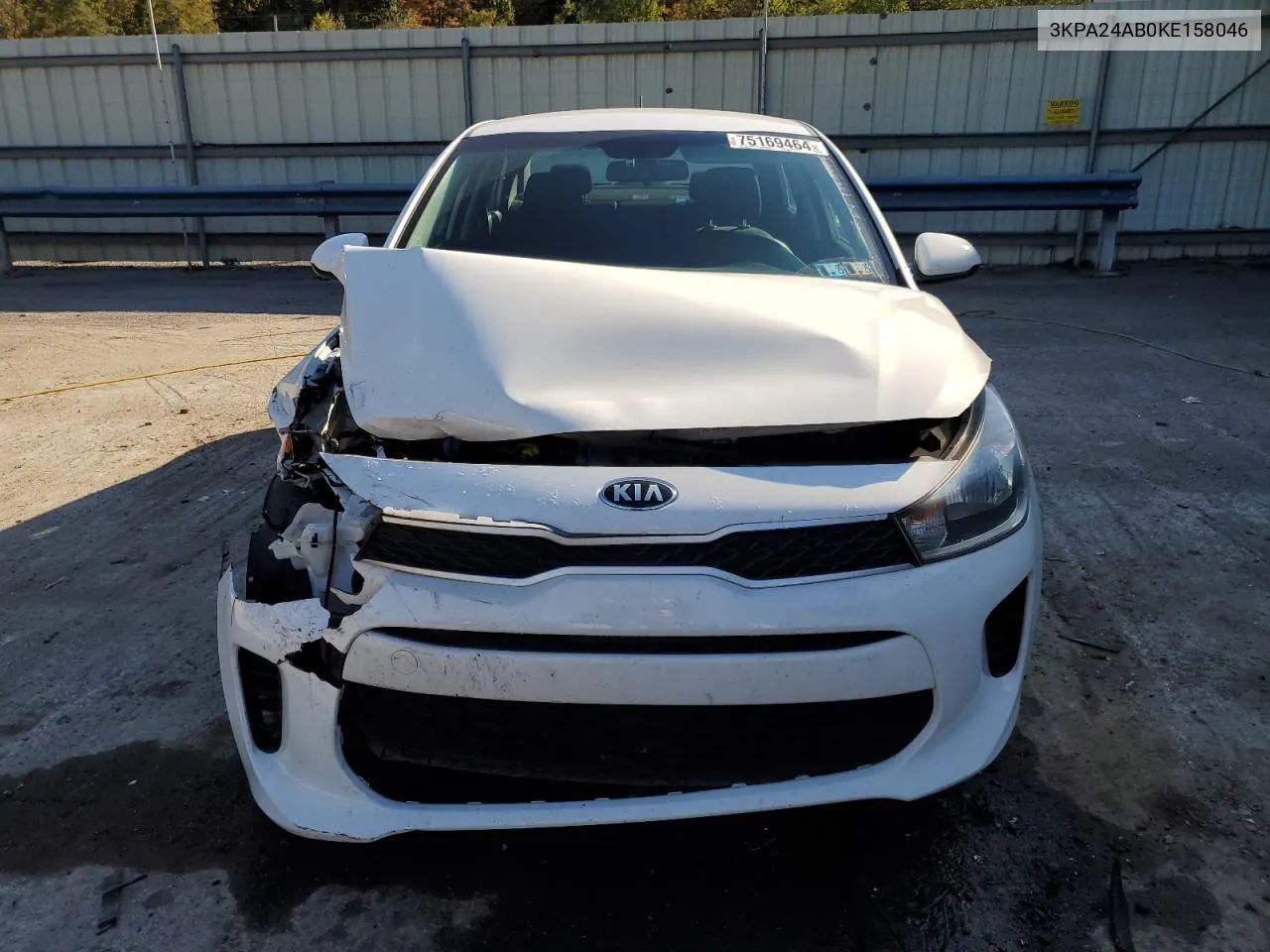 2019 Kia Rio S VIN: 3KPA24AB0KE158046 Lot: 75169464