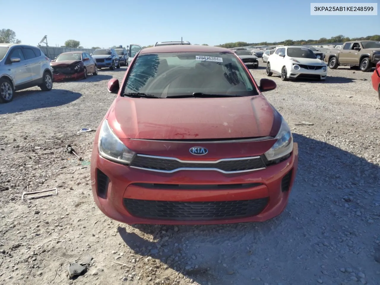 2019 Kia Rio S VIN: 3KPA25AB1KE248599 Lot: 75816384