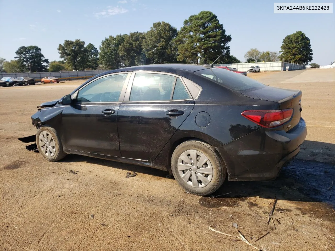 2019 Kia Rio S VIN: 3KPA24AB6KE222428 Lot: 75816974