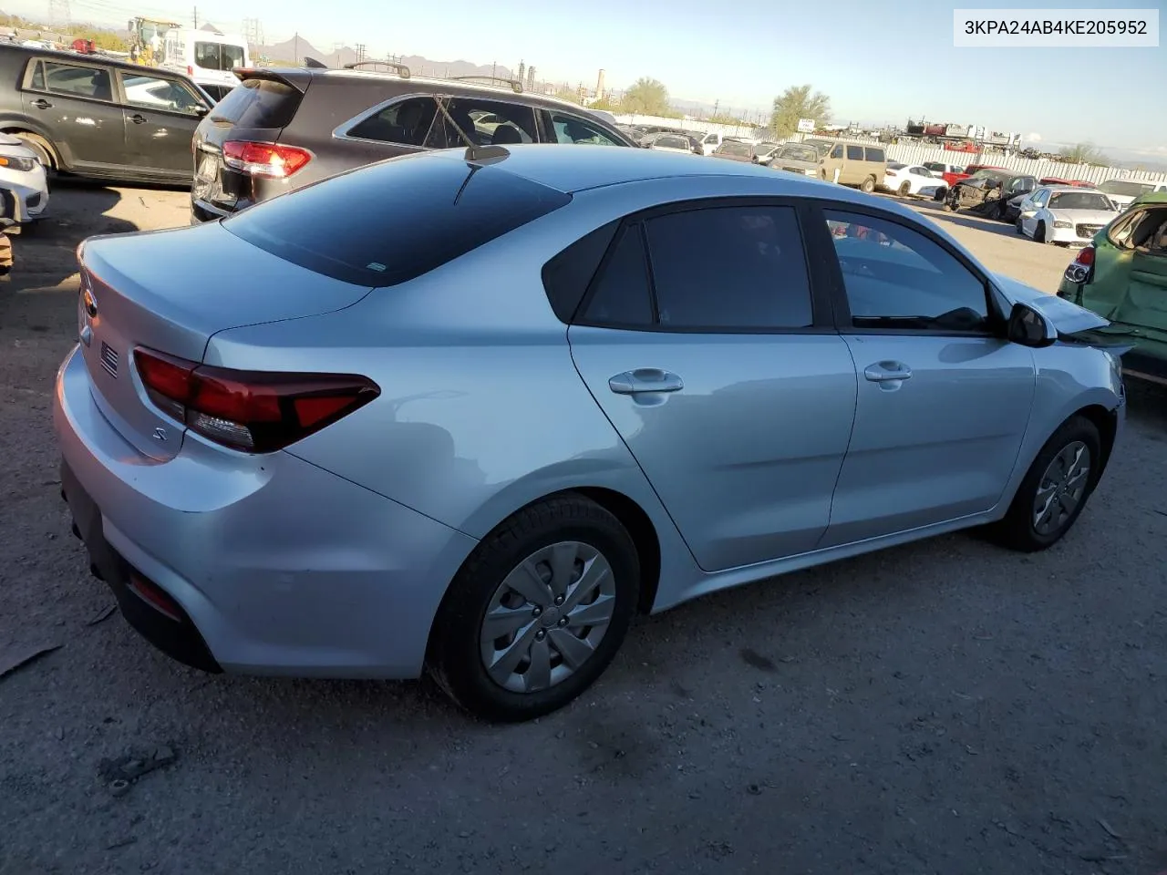 2019 Kia Rio S VIN: 3KPA24AB4KE205952 Lot: 75955934