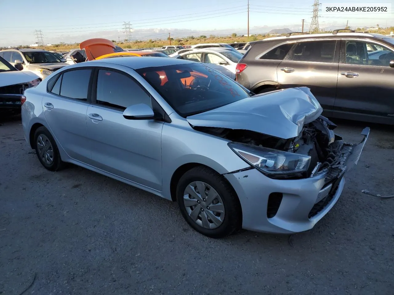 2019 Kia Rio S VIN: 3KPA24AB4KE205952 Lot: 75955934