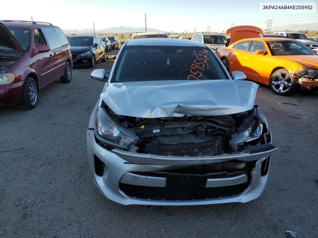 2019 Kia Rio S VIN: 3KPA24AB4KE205952 Lot: 75955934