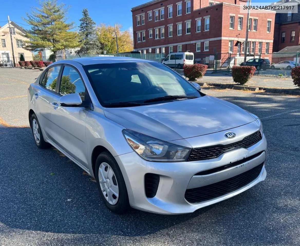 2019 Kia Rio S VIN: 3KPA24AB7KE217917 Lot: 76805814