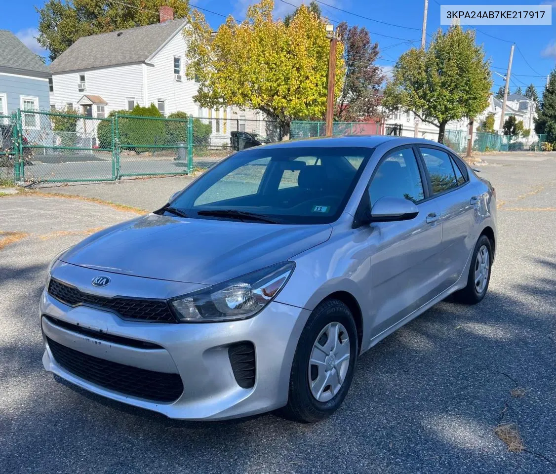 2019 Kia Rio S VIN: 3KPA24AB7KE217917 Lot: 76805814