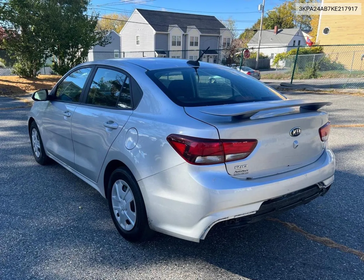 2019 Kia Rio S VIN: 3KPA24AB7KE217917 Lot: 76805814