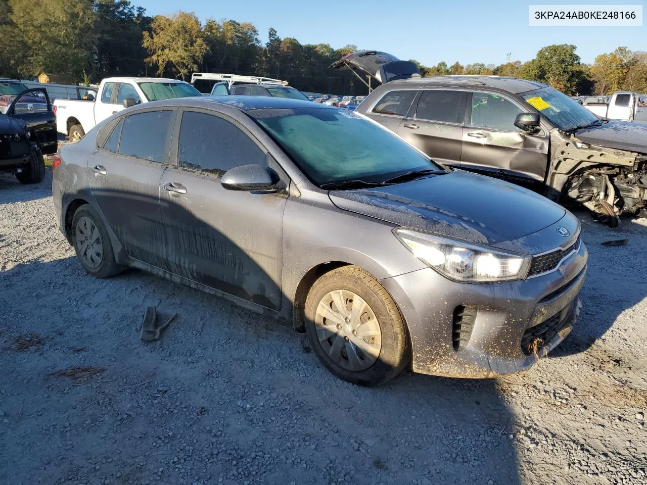 2019 Kia Rio S VIN: 3KPA24AB0KE248166 Lot: 76998014