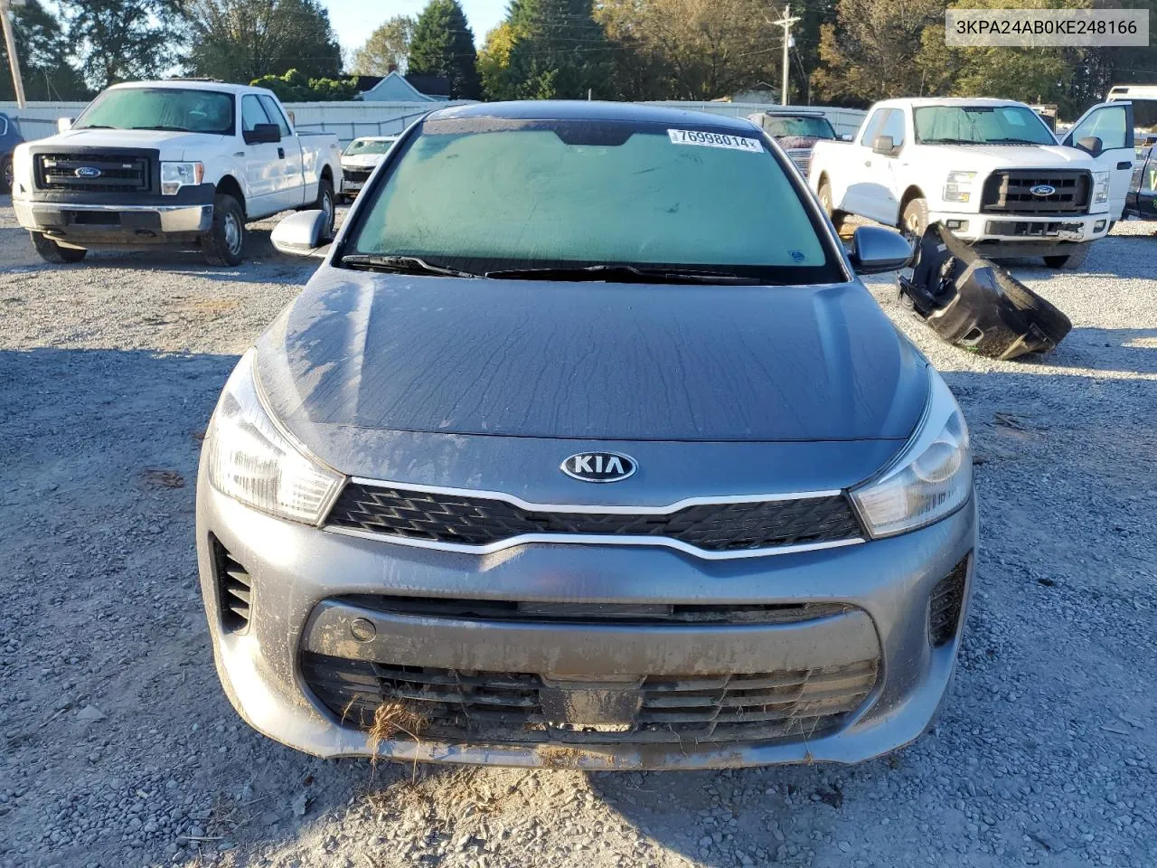 2019 Kia Rio S VIN: 3KPA24AB0KE248166 Lot: 76998014