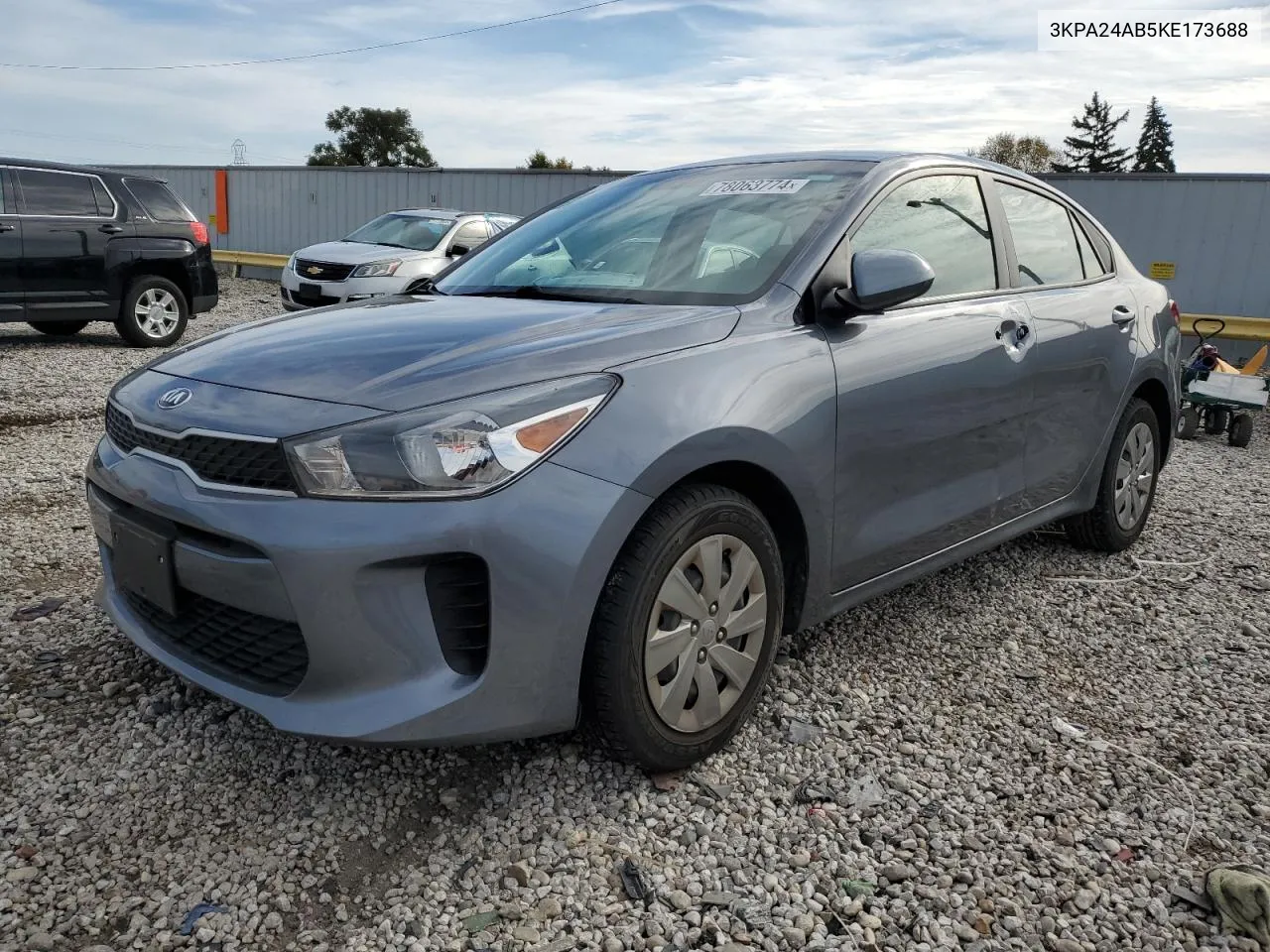 2019 Kia Rio S VIN: 3KPA24AB5KE173688 Lot: 78063774