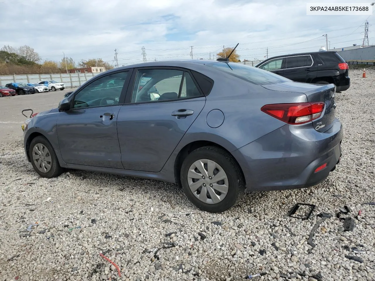 2019 Kia Rio S VIN: 3KPA24AB5KE173688 Lot: 78063774