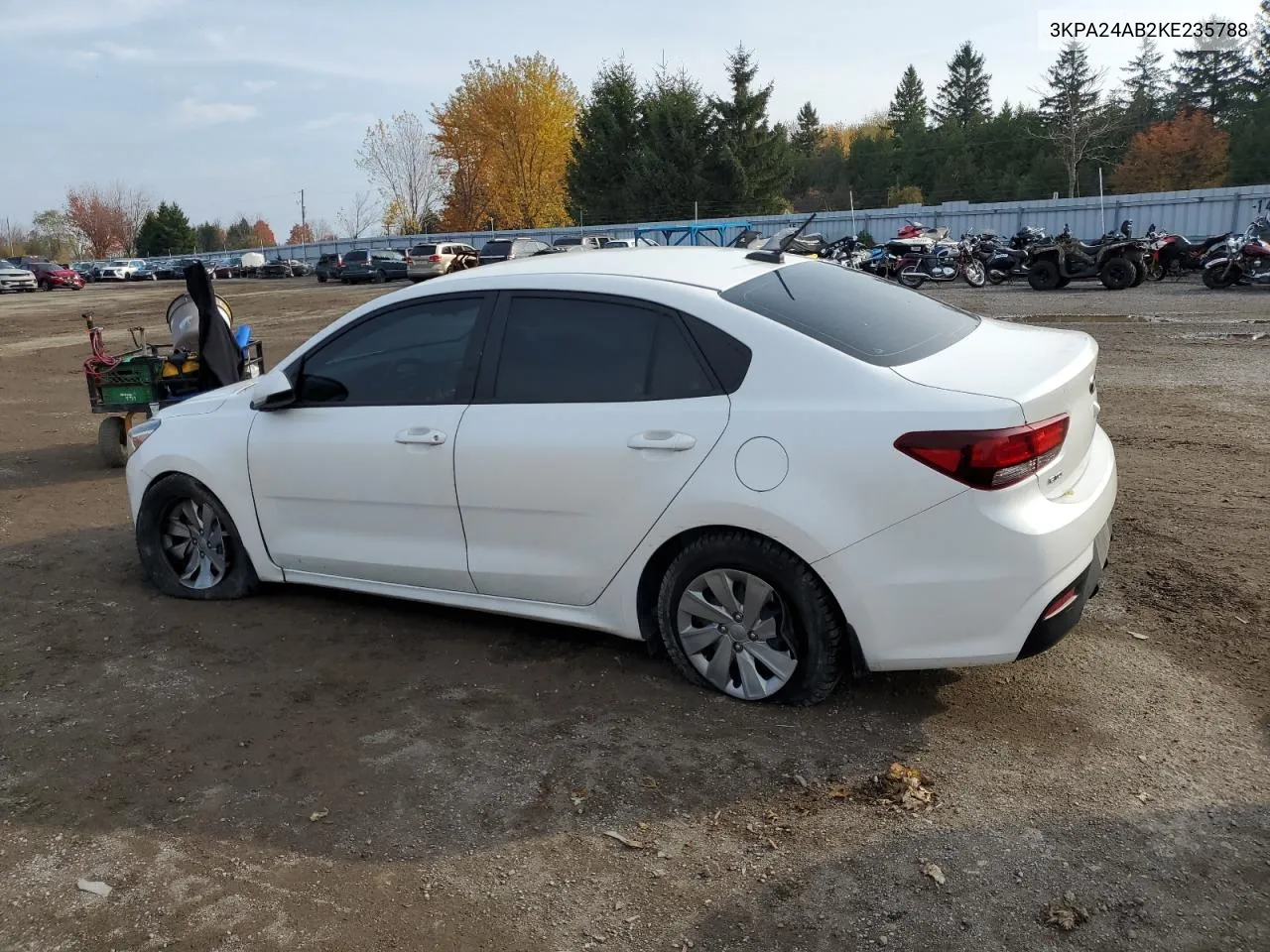 2019 Kia Rio S VIN: 3KPA24AB2KE235788 Lot: 78308714