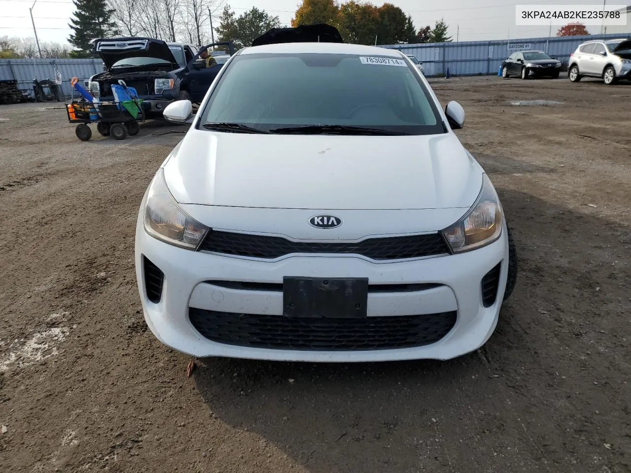 2019 Kia Rio S VIN: 3KPA24AB2KE235788 Lot: 78308714