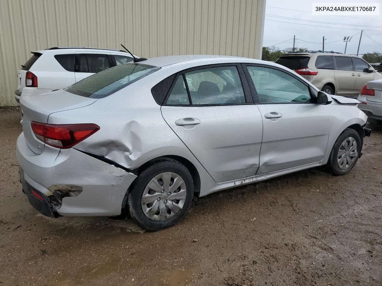 2019 Kia Rio S VIN: 3KPA24ABXKE170687 Lot: 78639444