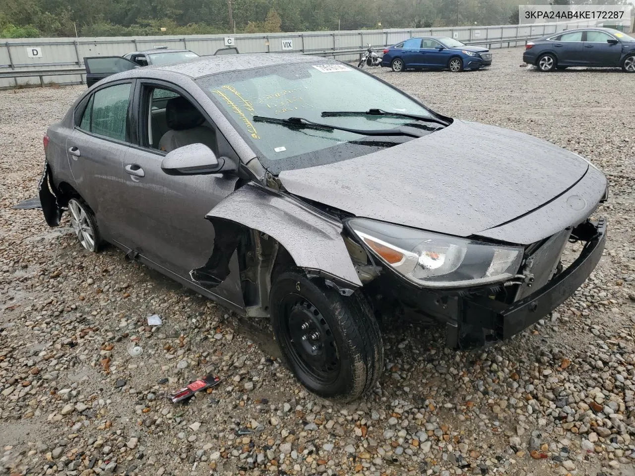 2019 Kia Rio S VIN: 3KPA24AB4KE172287 Lot: 79516714