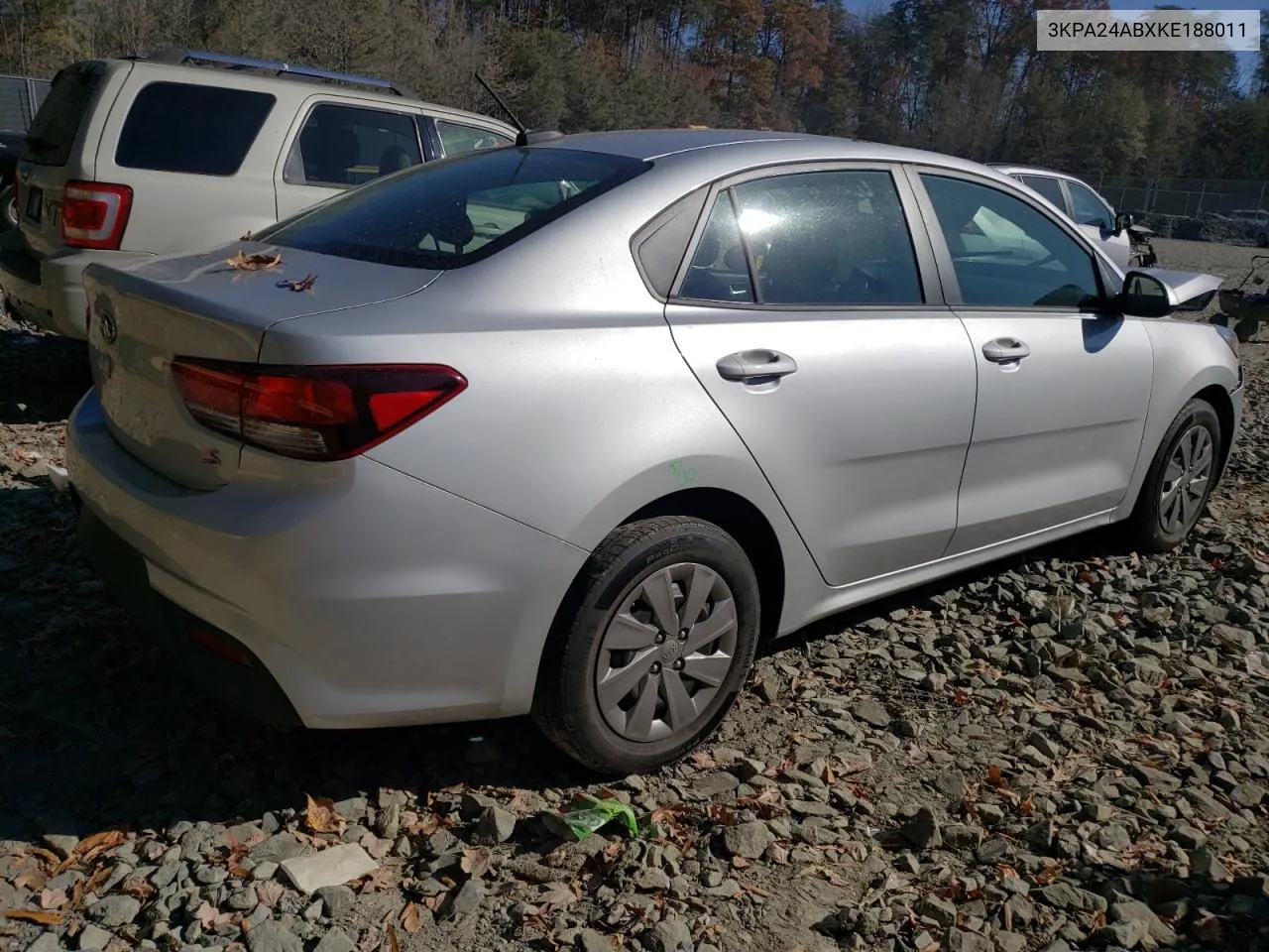 2019 Kia Rio S VIN: 3KPA24ABXKE188011 Lot: 80052034